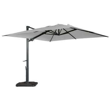 Boyel Living 10x13 ft. 360¡ã Rotation Outdoor Patio Cantilever Umbrella with Base