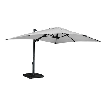Boyel Living 10 x 13 ft. 360¡ã Rotation Cantilever Patio Umbrella with Base and LED Light