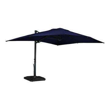 Boyel Living 10 x 13 ft. 360¡ã Rotation Cantilever Patio Umbrella with Base and LED Light