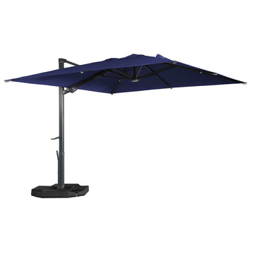 Boyel Living 10x13 ft. 360 Rotation Cantilever Umbrella with BaseandLED Light