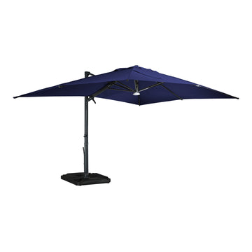 Boyel Living 10x13 ft. 360¡ã Rotation Cantilever Patio Umbrella with BaseandBT