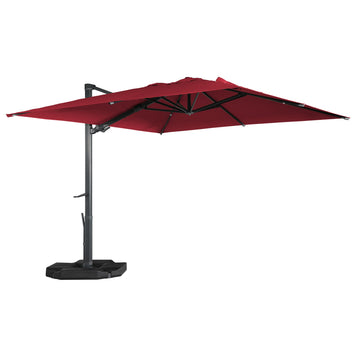 Boyel Living 10 x 13 ft. 360 Rotation Patio Cantilever Umbrella with Base