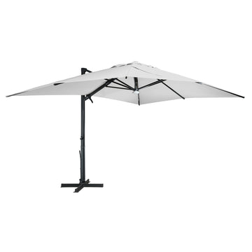 Boyel Living 10x13 ft. 360¡ã Rotation Square Cantilever Patio Umbrella with Bluetooth Speaker and LED Light