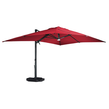 Boyel Living 10x13 ft. 360 Rotable Cantilever Patio Umbrella with BaseandBT