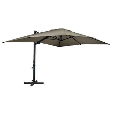 Boyel Living 10x13 ft. 360¡ã Rotation Square Cantilever Patio Umbrella with LED Light
