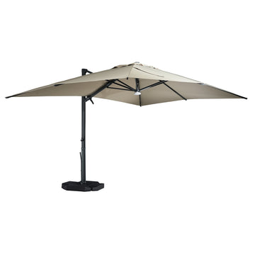 Boyel Living 10x13 ft. 360 Rotable Cantilever Patio Umbrella with BaseandBT