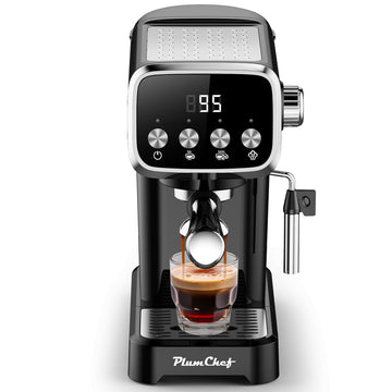 20BAR Slim Vertical Espresso Machine with Milk Frother, Built-in Cup Warmer, 43 OZ Detachable Tank, for Rich Espresso,