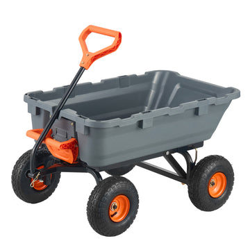 Dump Cart Poly Garden Heavy Duty Yard Wagon Wheelbarrow