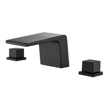 Modern Matte Black Bathroom Faucet 9cm Waterfall Spout for Bathroom