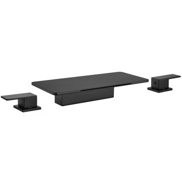 Black Faucet SUS304 Waterfall Spout cUPC Quick Connect Temporary Shelf