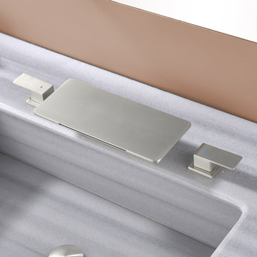 Brushed Faucet SUS304 Waterfall Spout cUPC Quick Connect Temporary Shelf