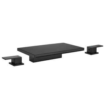 Black Faucet SUS304 Waterfall Spout cUPC Quick Connect Temporary Shelf