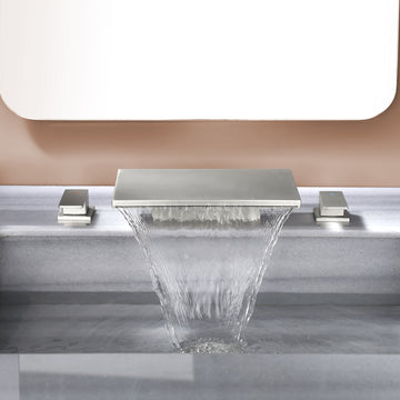 Brushed Faucet SUS304 Waterfall Spout cUPC Quick Connect Temporary Shelf