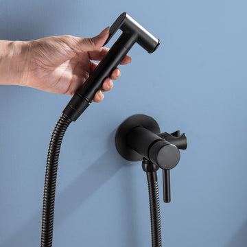 Modern Matte Black Handheld Bidet Sprayer for Home and Hotel Bathroom