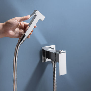 Modern Chrome Handheld Bidet Sprayer for Home and Hotel Bathroom
