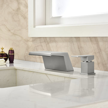 Brushed Faucet SUS304 18cm Waterfall Spout cUPC Cartridge Single Handle