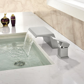 Brushed Faucet SUS304 18cm Waterfall Spout cUPC Cartridge Single Handle