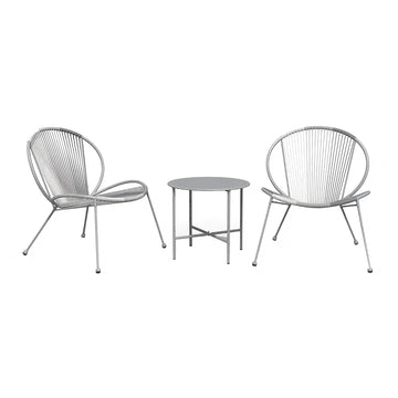 Shell-Shaped All-Steel Detachable Rope Chat Set - 3 Pieces