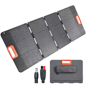 200W Portable Solar Panel with Foldable Design, IP67 Waterproof, High-Efficiency Monocrystalline for Power Stations