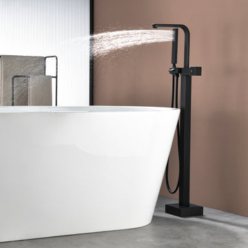 Modern Matte Black Bathtub Faucet