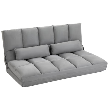 Convertible Floor Sofa Chair with Adjustable Backrest and Headrest