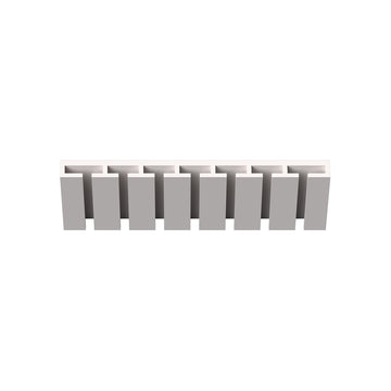 Under Cabinet Glass Holder in White 30-in W x 1.5-in H x 12-in D