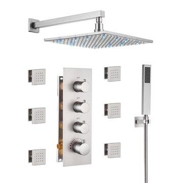 Brushed-Nickel-Luxury-LED-Thermostatic-Shower-System-with-6-Body-Jets-Rain-Ceiling-Shower-Head-with-Handheld-Sprayer