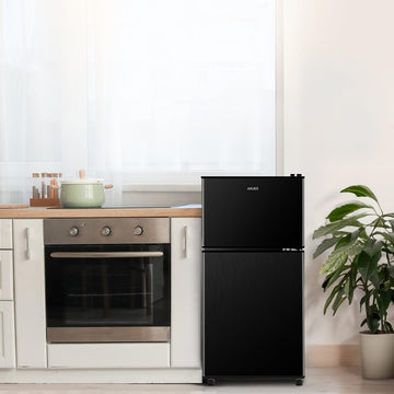 3.5Cu.Ft Compact Refrigerator Mini Fridge with Freezer, Small Refrigerator with 2 Door, 7 Level Thermostat Removable