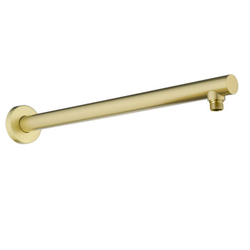 Brushed Gold Shower Arm 1/2NPT Thread SUS304 Concealed Installation Stable Base