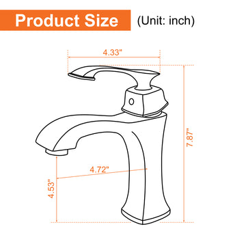 1.2 GPM Single Handle Single Hole Bathroom Faucet with Water Supply Hose and Mounting Hardware in Matte Black