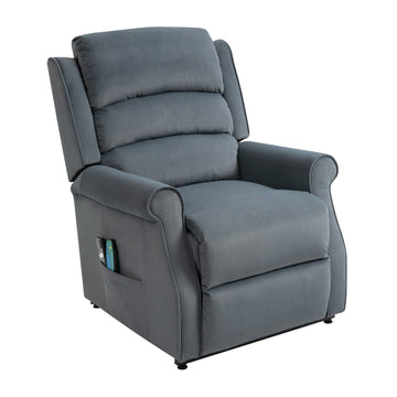 Boyel Living Ergonomic Chenille Fabric Power Lift Recliner Chair for Elderly with 8-Point Massage and Remote Control