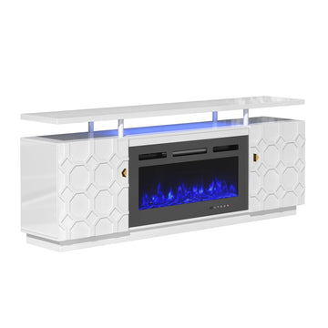 36 inches LED Electric Fireplace TV Stand Media Consoles