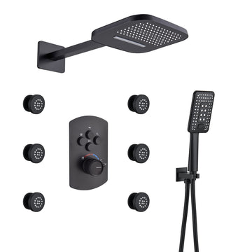 4-Function-Luxury-Shower-System-with-Body-Jets-and-Handheld-Shower-alancing-Valve-Shower-System-Rainfall-Shower-Head-Matte-Black
