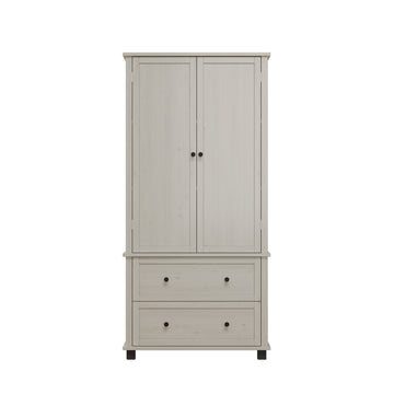 70 Inches Tall Kitchen Pantry Storage Cabinet with 2 Drawers and 3 Shelves, Minimalist Wood Large Storage Cabinet for Kitchen, Dining Room, Living Room, Bathroom (Antique White)