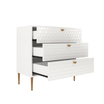 Boyel Living 32 inches Tall 3-Drawer Storage Cabinet Dresser Chest