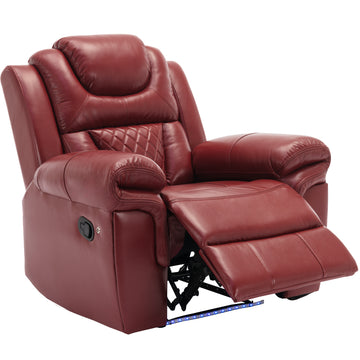 Home Theater Seating Manual Recliner Chair with LED Light Strip for Living Room,Bedroom
