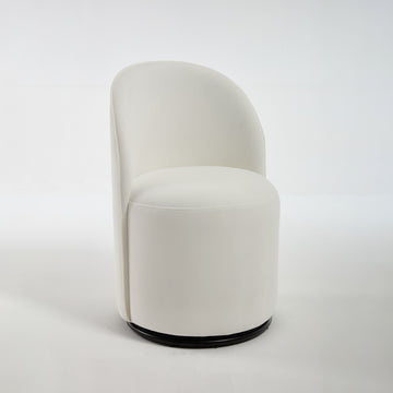Swivel Barrel Chair Velvet Dining Chair 360 Degree Round Armless Accent Chair for Bedroom Living Room