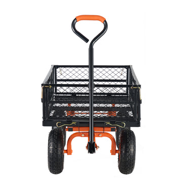 Dump Cart Metal Garden Heavy Duty Outdoor Utility Wagon