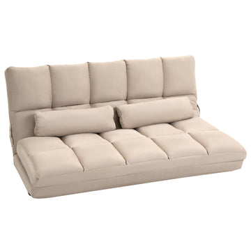 Convertible Floor Sofa Chair with Adjustable Backrest and Headrest