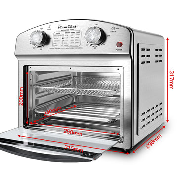 12.5 Quart 7-in-1 Convection Toaster Oven, 1500W, Stainless Steel, with 5 Pre-Set Menus – Roast, Bake, Grill, Broil,