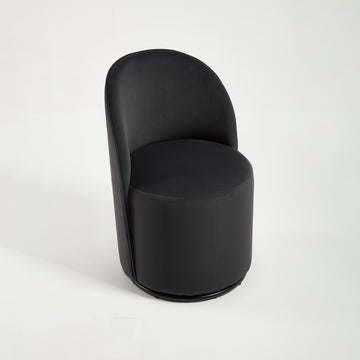 Swivel Barrel Chair Velvet Dining Chair 360 Degree Round Armless Accent Chair for Bedroom Living Room