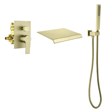 Boyel Living Single-Handle Wall Mount Roman Tub Faucet with Hand Shower