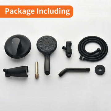 Matte Black Shower Set with 10 Function Handheld Shower and cUPC Pressure Balance Valve