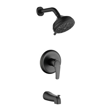 Matte Black Ten Function Shower Set with Rain Shower Handheld Shower and cUPC Pressure Balance Valve