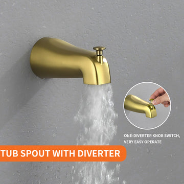 Brushed Gold Ten Function Shower Set with Rain Shower Handheld Shower and cUPC Pressure Balance Valve