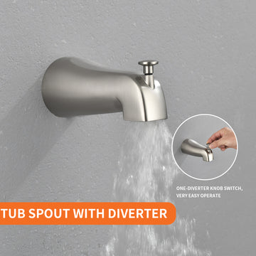 Brushed Nickel Ten Function Shower Set with Rain Shower Handheld Shower and cUPC Pressure Balance Valve