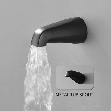 Matte Black Shower Set with Seven Function Dual Shower Heads and cUPC Pressure Balance Valve