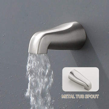 Brushed Nickel Shower Set with Seven Function Dual Shower Heads and cUPC Pressure Balance Valve
