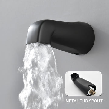 Matte Black Shower Set with Five Function Dual Shower Heads and Three Handle Control