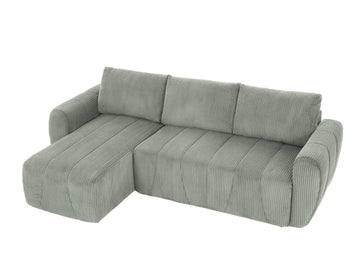 Convertible Sectional Sofa Couch,  Modern Fabric 3 Seater L-Shaped Couch for Living Room, Apartment, Office, Small Space, (Grey)